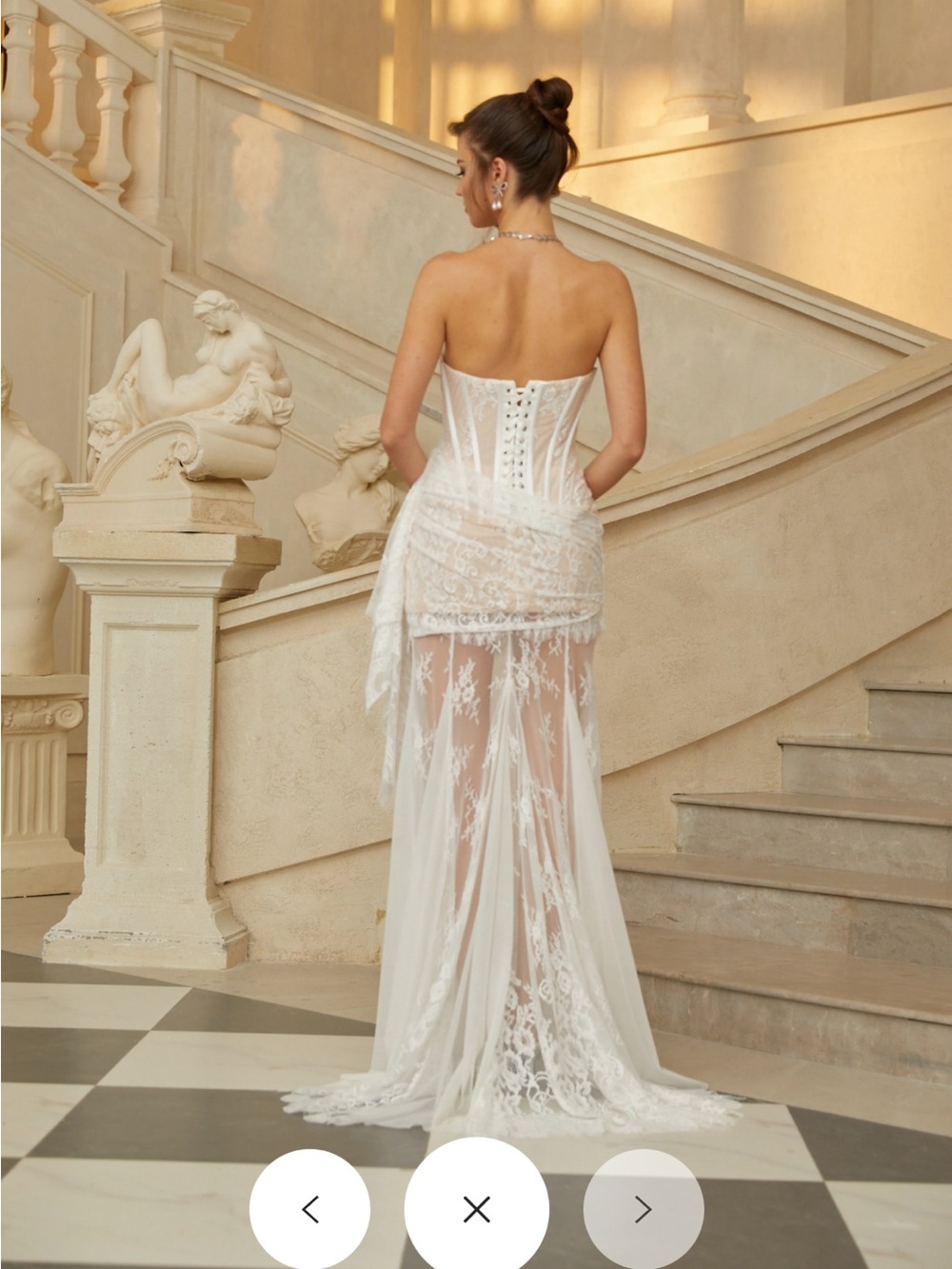 Miss rosier Margherita White Floral Lace Dress & Skirt Set - Picture 3 of 4
